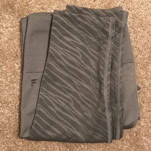 Grey Zebra Striped High Waisted Fabletics Leggings